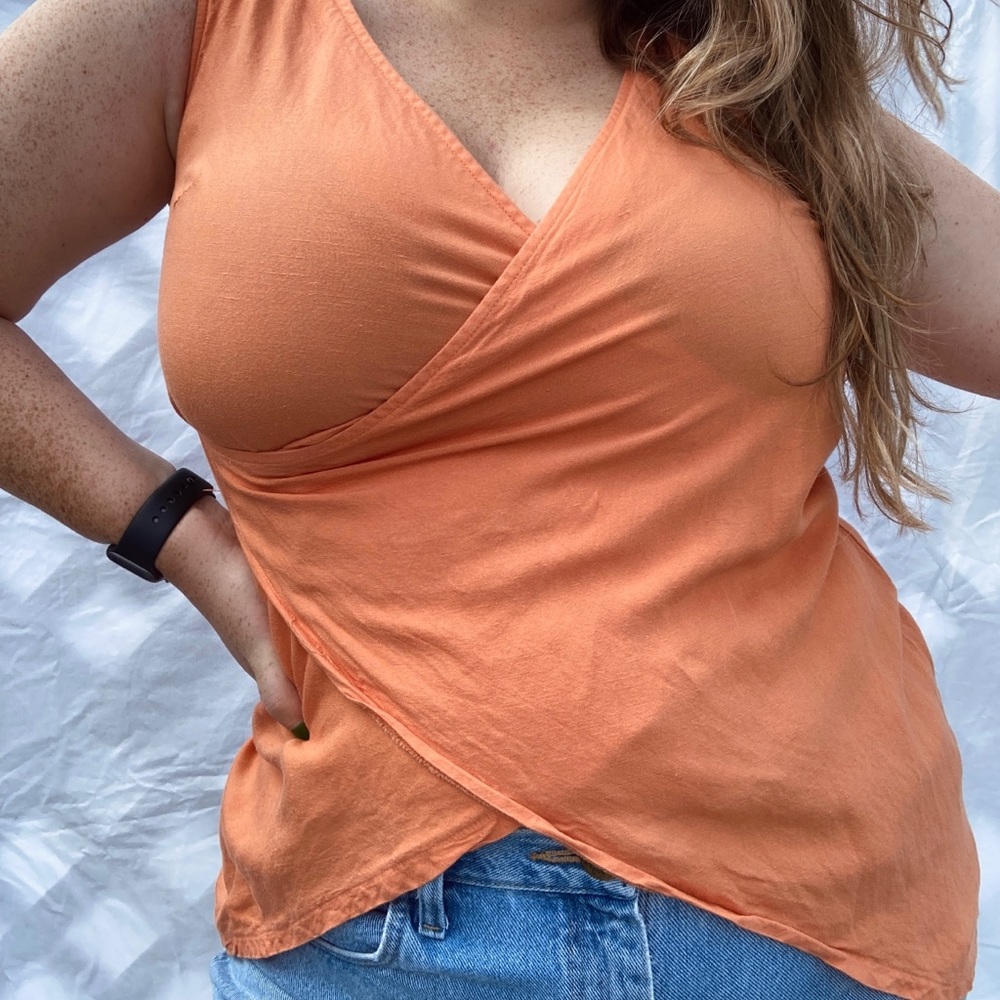Metrostyle Vintage Faux Wrap Top sz 10